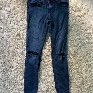 Blue Ripped Skinny Jeans